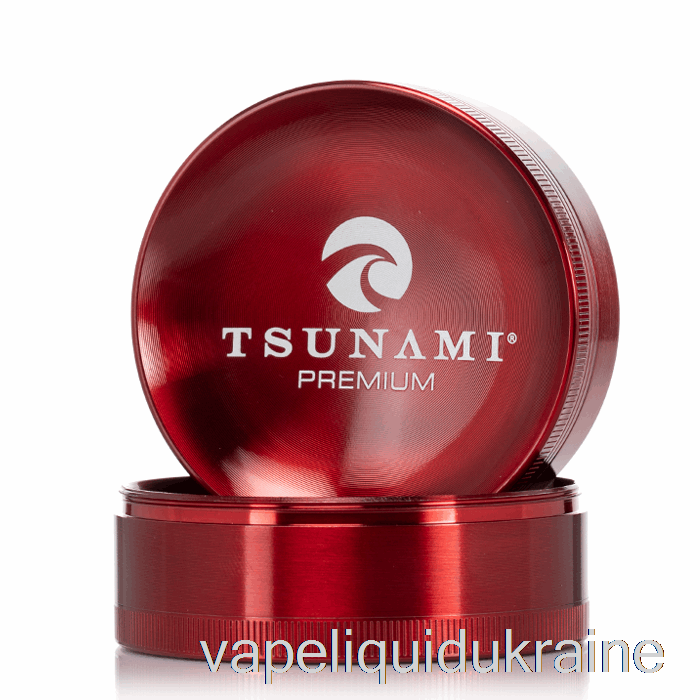 Vape Liquid Ukraine Tsunami 2.95inch 4-Piece Sunken Top Grinder Red (75mm)